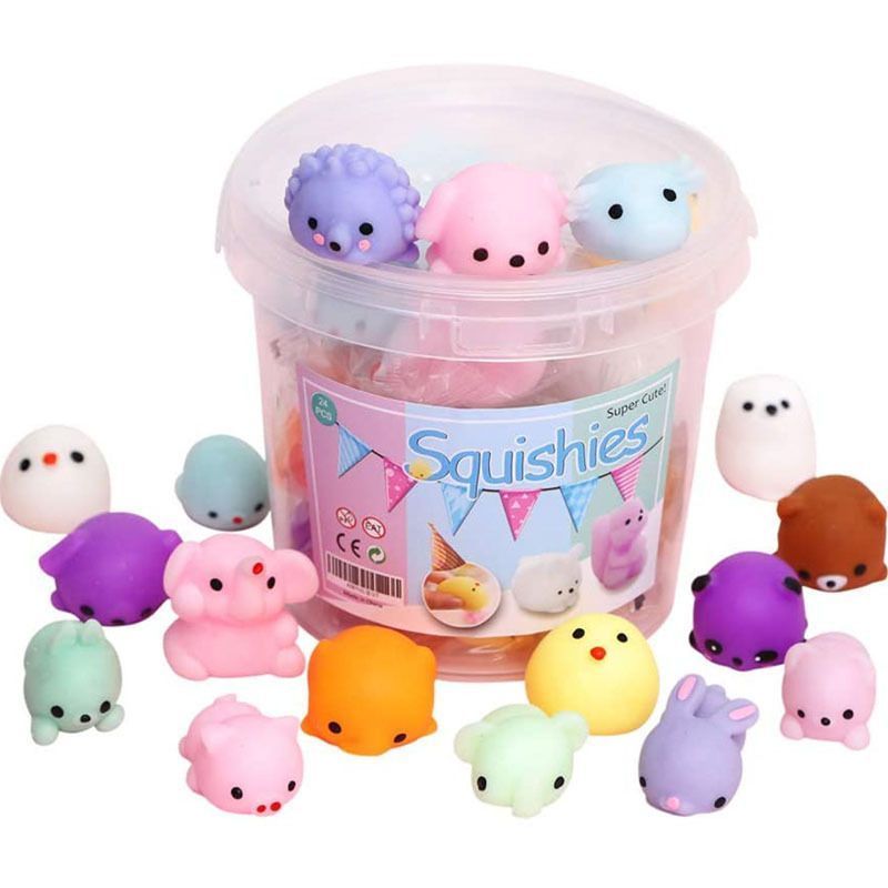 24pcs Mini Squishy Assorted 1 Bucket