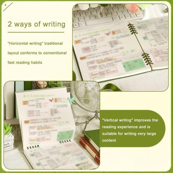 Grid Notebook Ginkgo Yellow 60 Sheets/120 Pages