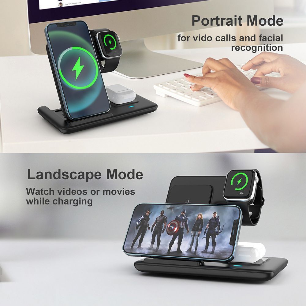 White 3-in-1 Wireless Charger