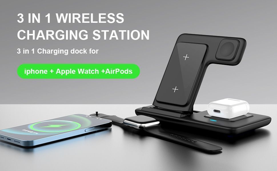 Pink 3-in-1 Wireless Charger