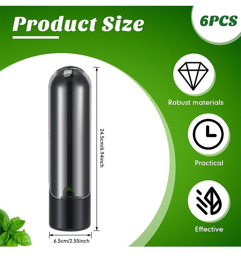 4Pcs Herb & Vegetable Fresh Storage Containers-Black