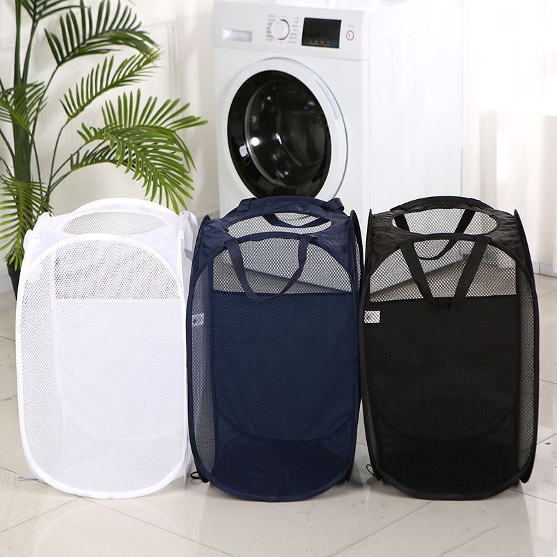 Foldable Laundry Hamper Black 02
