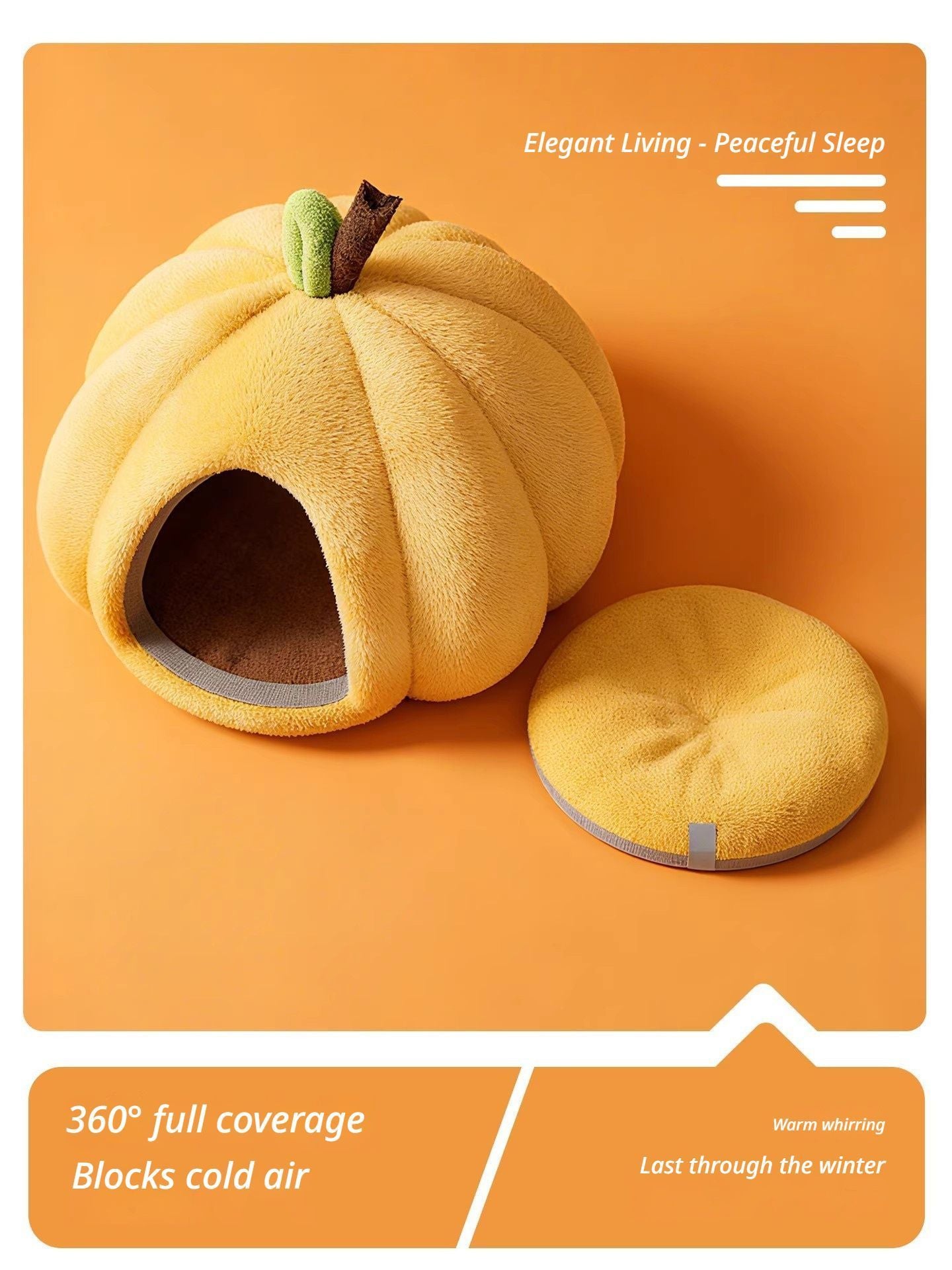 Yellow Pumpkin Short Plush Version L