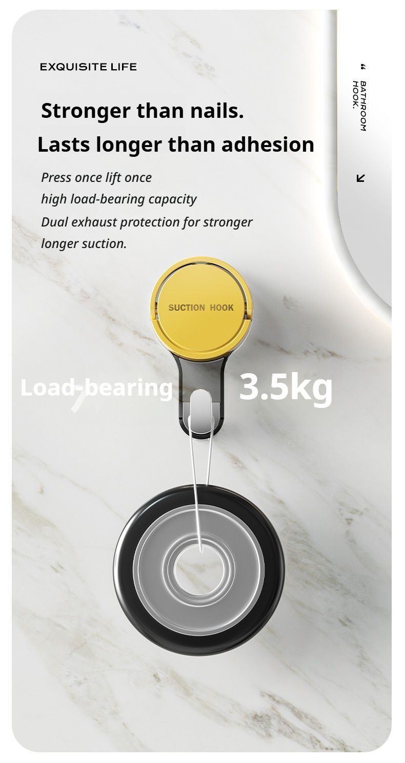 yellow Suction cup hook