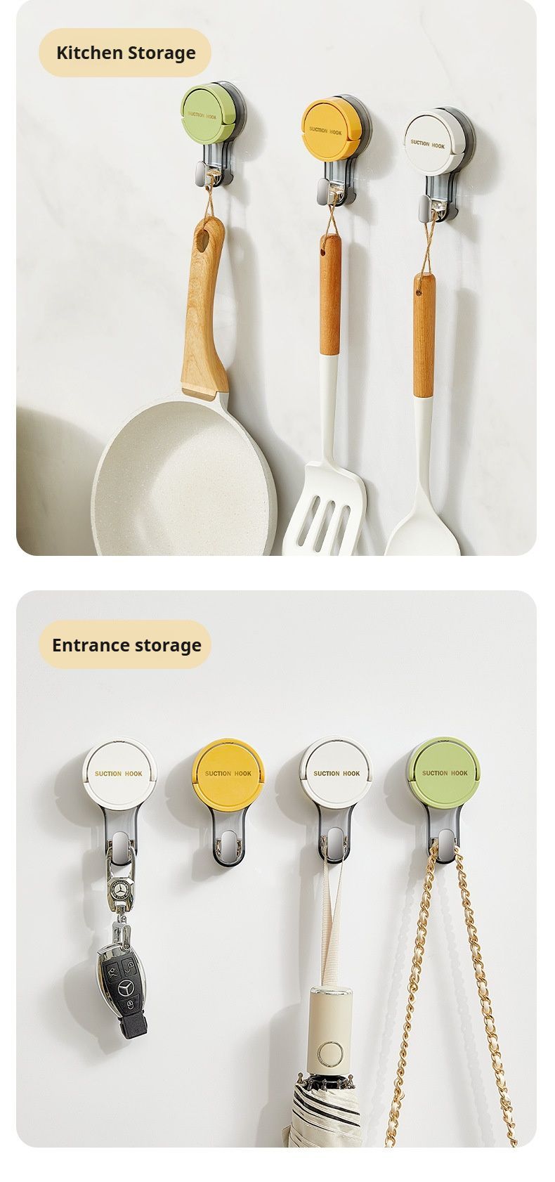 yellow Suction cup hook