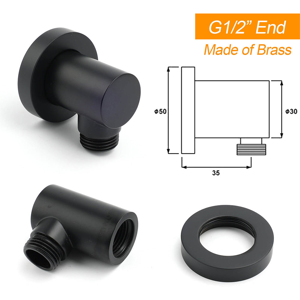WELS Matt Black 2in1 Square 10" Rain Shower Head 3 Mode Handheld Adjustable Rail Twin Taps Set