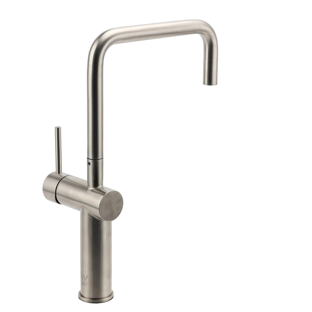 WELS 6L/m Kitchen Laundry 360º Swivel Sink Mixer Faucet Tap Spout Brushed Silver