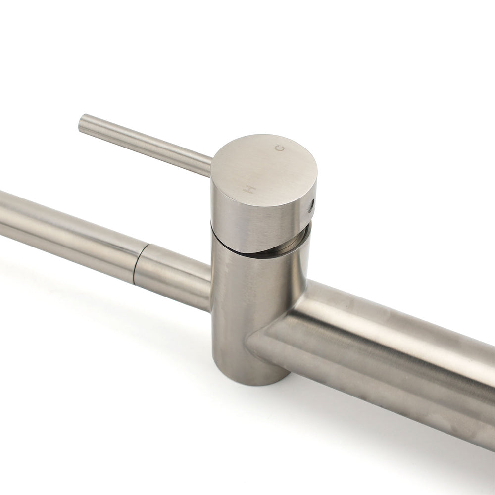 WELS 6L/m Kitchen Laundry 360º Swivel Sink Mixer Faucet Tap Spout Brushed Silver