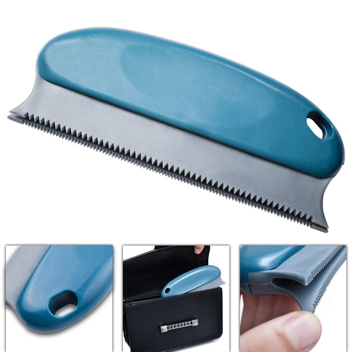 Petluno Pet Hair Remover Brush ABS Double Serrated Structure Detailer for Car Interiors Furniture Carpet Couch Sofa Bed Clothes Blinds Cat & Dog lint