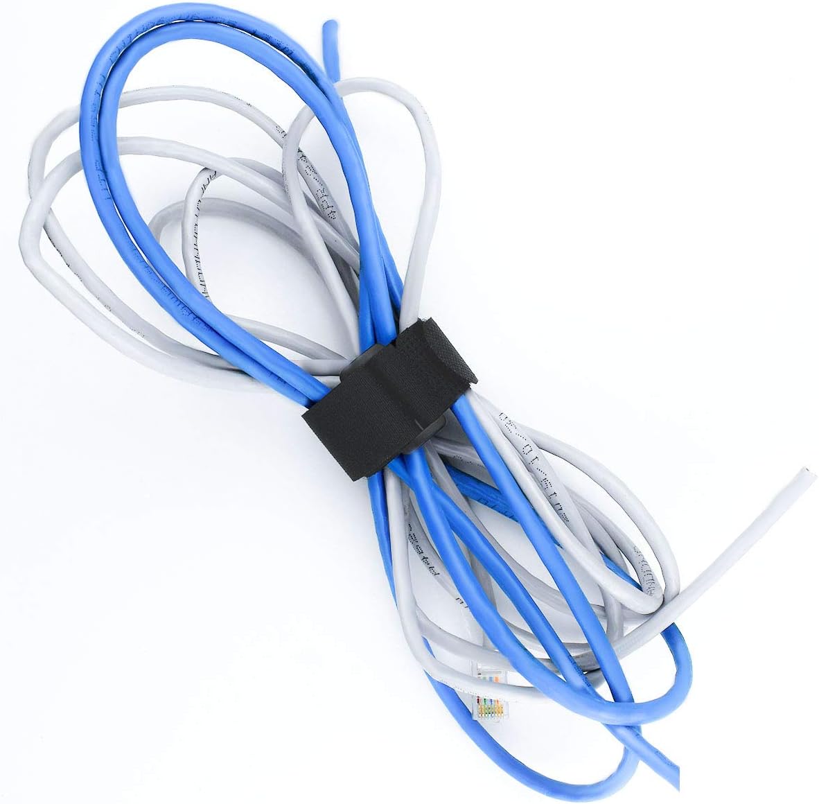 20 Pack Reusable Cinch Straps Fastening Cable Nylon Hook and Loop Ties Down Multipurpose Securing Adjustable Tie Organizer to Keep Home Office from Tangled Cords Black