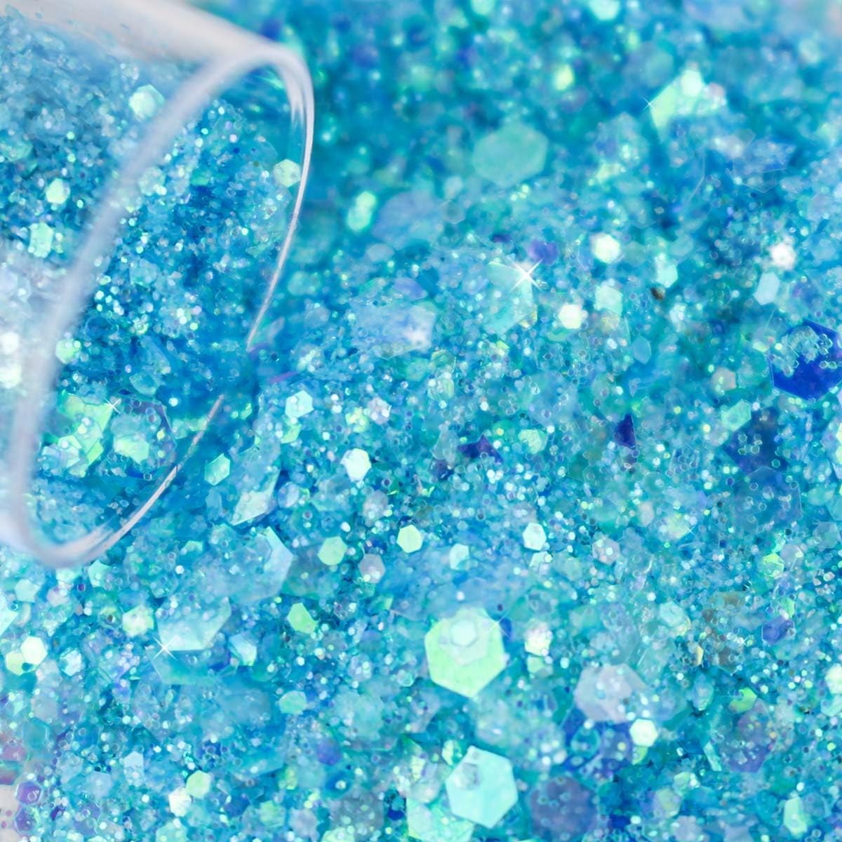 12 Colors Chunky Face Glitter No Glue Cosmetic Body Nail Eye Hair Art Resin Tumbler Holographic Glitte Makeup Sequins Party for Rave Festival Fine Eyeshadow