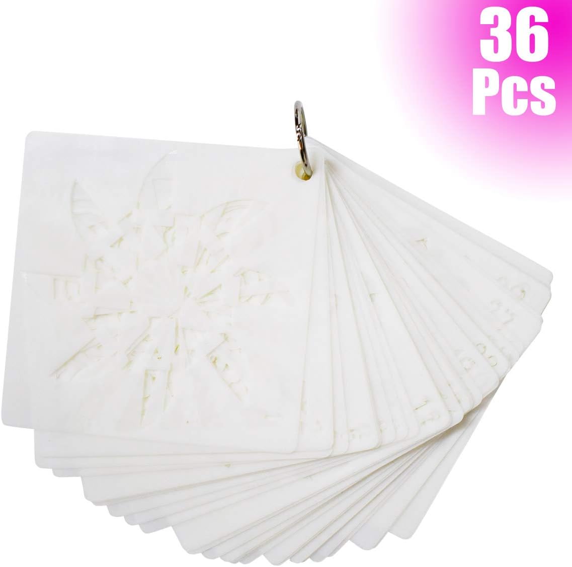 36 Pack Mandala Stencils 3.6x3.6 Inch Dotting Painting Template Stencil Set for Perfect DIY Art Projects Wood Wall Floor Fabric Furniture Tile Christmas Gift Reusable