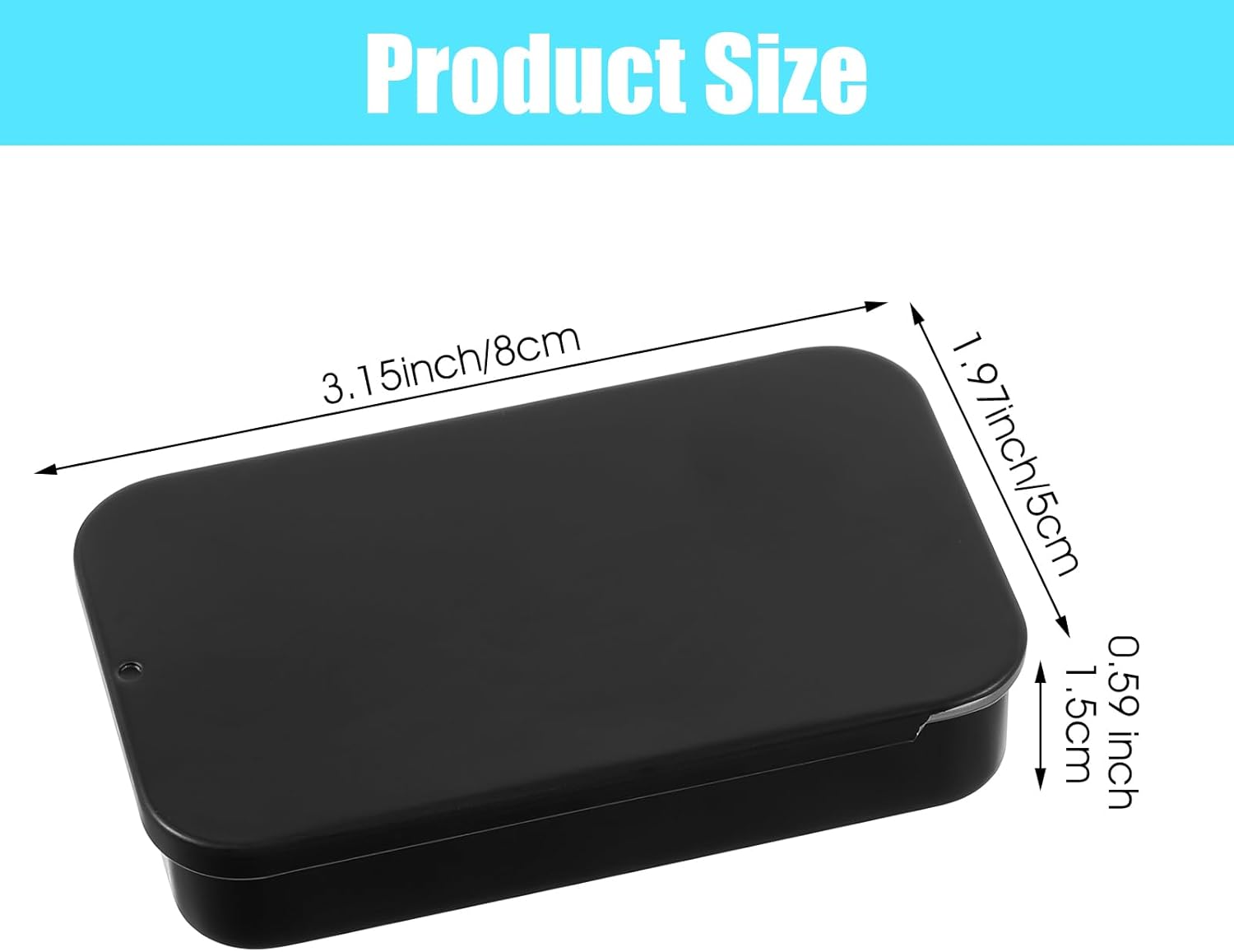 2 PCS Mini Travel Dental Floss Case, Portable Purse Floss Pick Holder, Small Toothpick Dispenser, Convenient Refillable Glide Storage Adult Floss in Box for Travel Dates Dinners Hotels Black