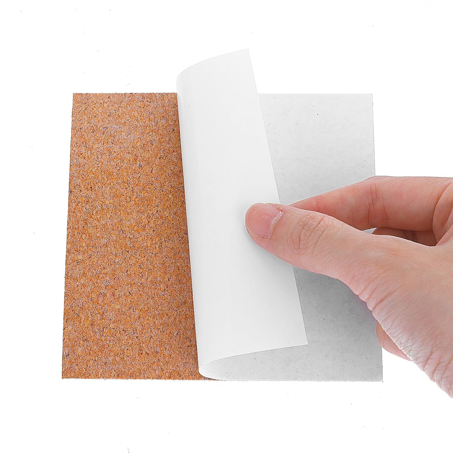 Xindojuz 16 PCS Cork Backing for Coasters, Self-Adhesive Cork Sheet Bulk, Mini Wall Board Corks on Tiles Bottom for Thin Drink Coasters Cup Mats DIY Crafts Making Decorations 4x4 Inches