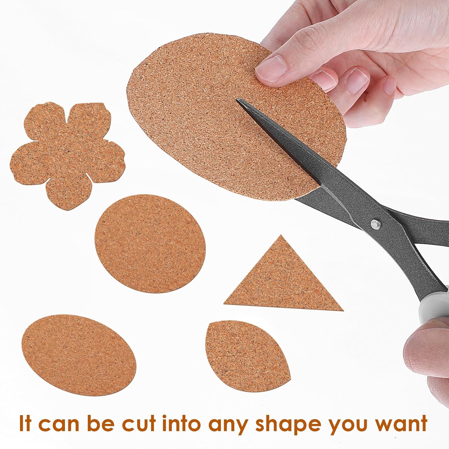 Xindojuz 16 PCS Cork Backing for Coasters, Self-Adhesive Cork Sheet Bulk, Mini Wall Board Corks on Tiles Bottom for Thin Drink Coasters Cup Mats DIY Crafts Making Decorations 4x4 Inches