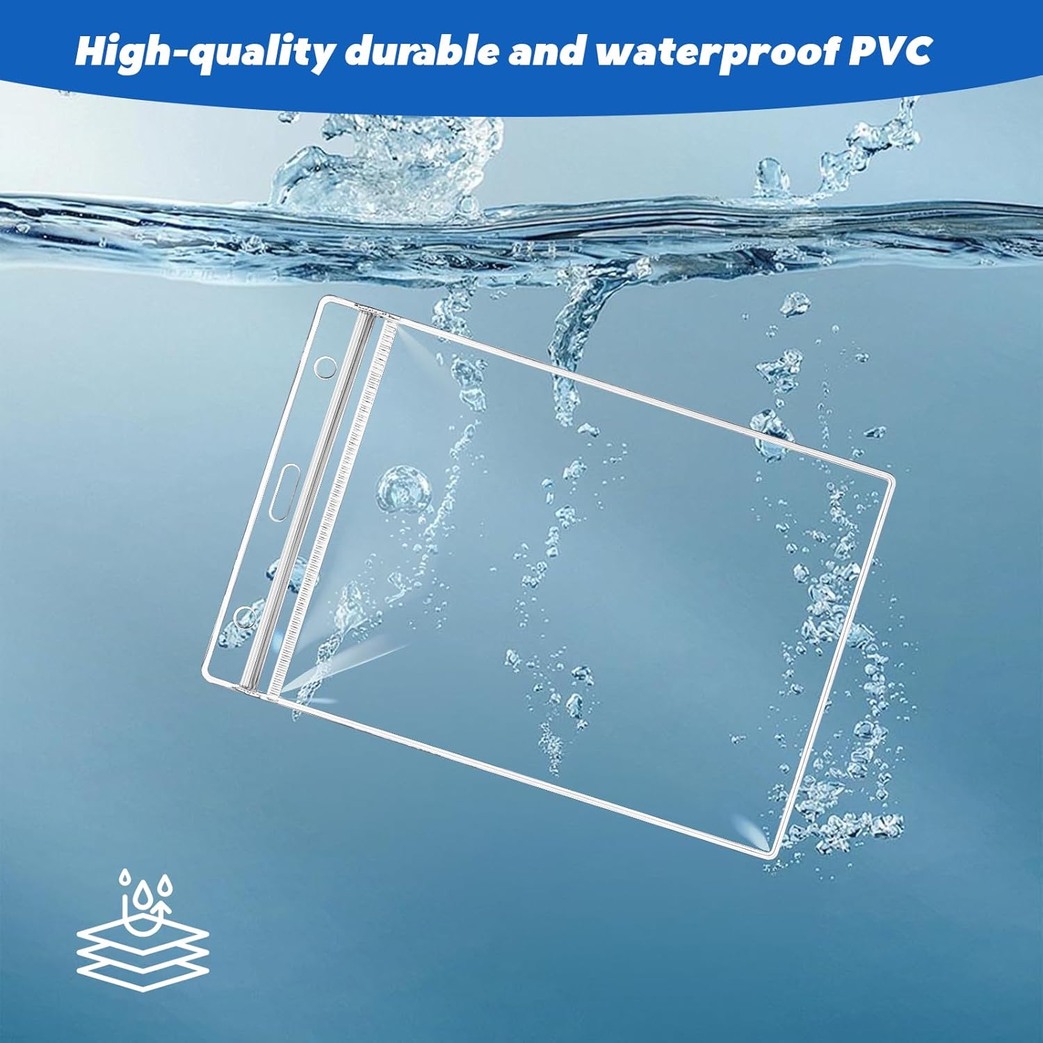 10 Pack Clear Plastic Passport Cover Holder, ID Card Holders Passports Protector, Badge Cover for Travel, Name Badges, ID, Credit Card, License Passport Holder