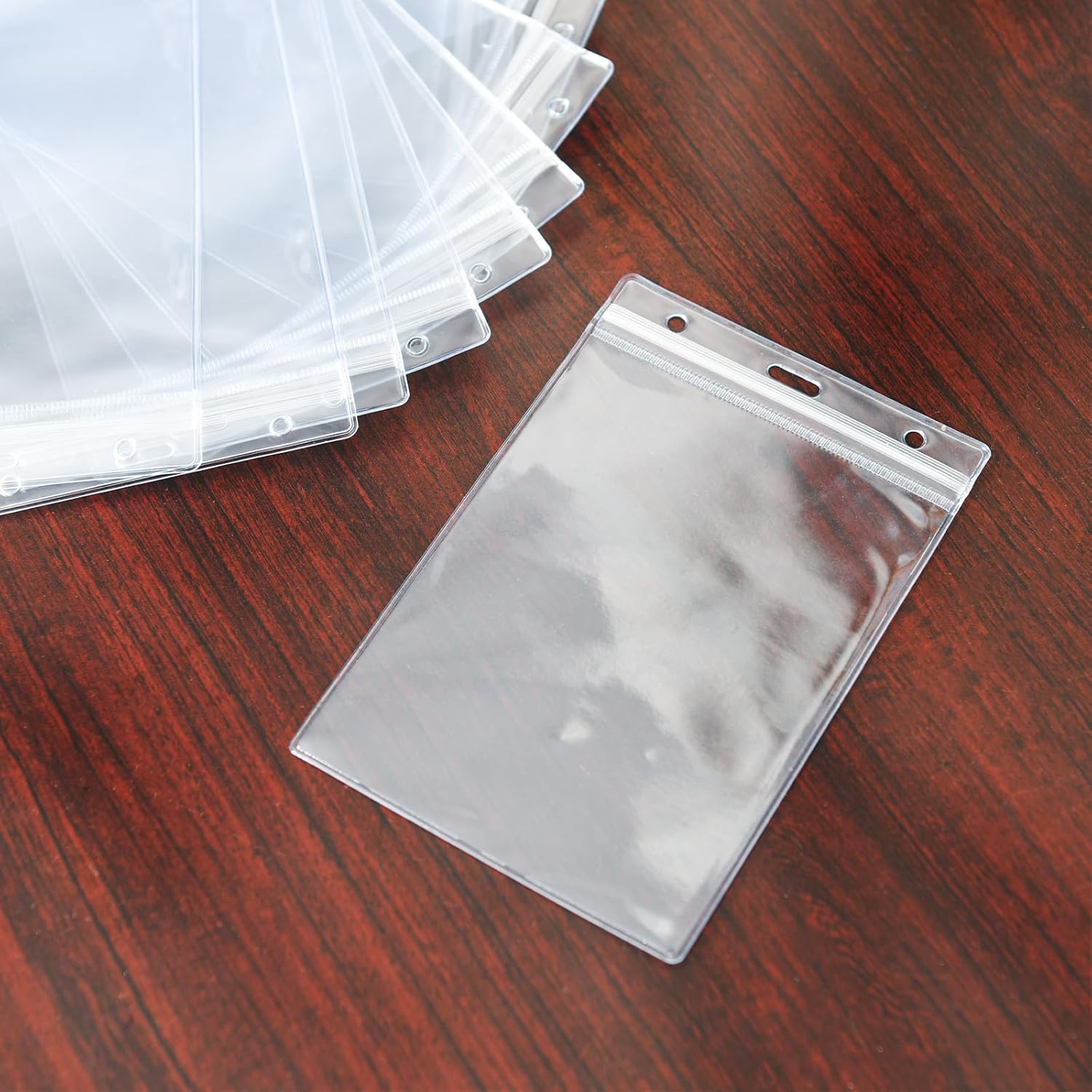 10 Pack Clear Plastic Passport Cover Holder, ID Card Holders Passports Protector, Badge Cover for Travel, Name Badges, ID, Credit Card, License Passport Holder
