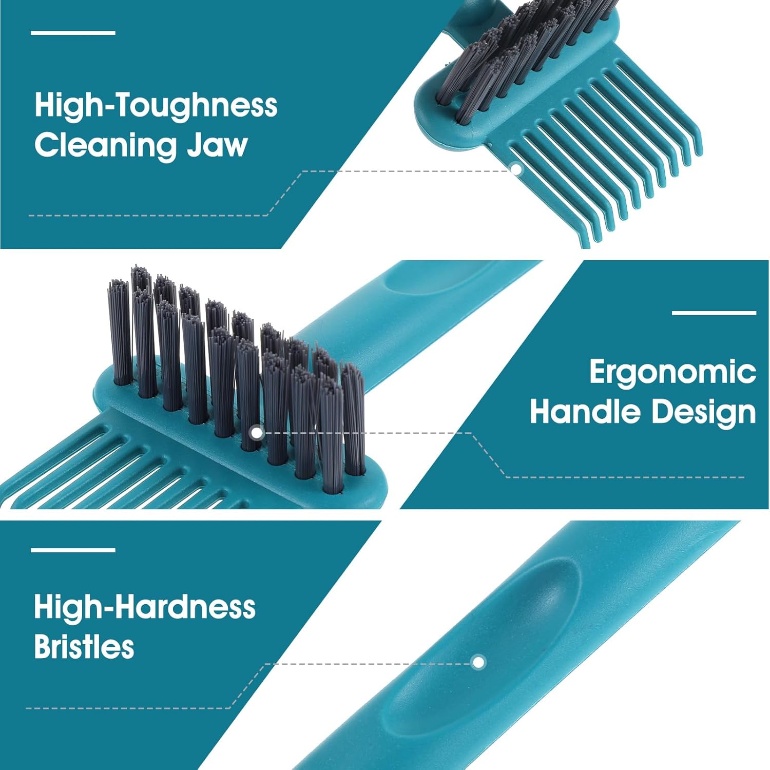 2 Pack 2-in-1 Hair Brush Cleaning Tool Hair Brush Cleaner and Remover Tool Dual-Sided Hairbrush Clean Tools for Removing Hairs and Dust Perfect for Home Salon Travel Use Green Grey