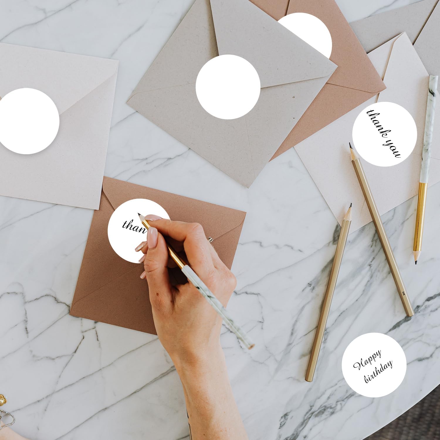 STARLIBOO White Dot Stickers, 2 inch Circle Garage Sale Stickers, 350Pcs Round Price Labels Sticker, Writable Not Blurry for Yard Sale, DO NOT Support Thermal Printing
