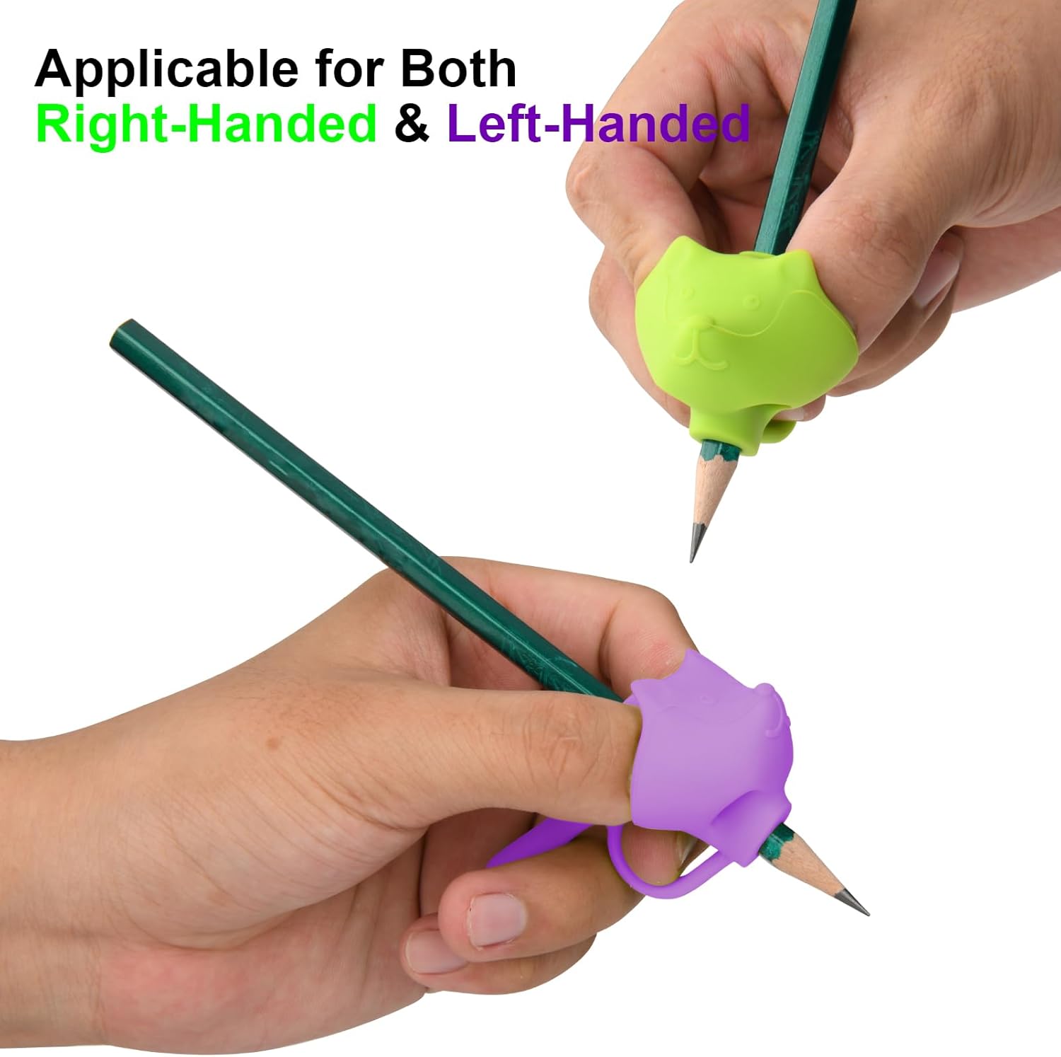 6 Pack Silicone Pencil Grips, Pencil Holder Grip Posture Correction Training, Ergonomic Pencil Grippers Holder for Writing Aid Style B
