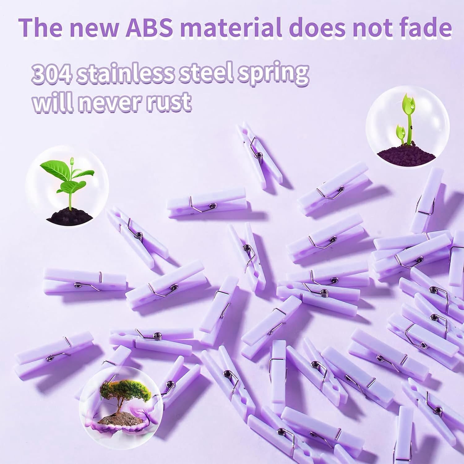 48PCS Clothes Pins Baby Shower Clothespin Favors Pink Girl Blue Boy Party Game Purple Clothespin Purple