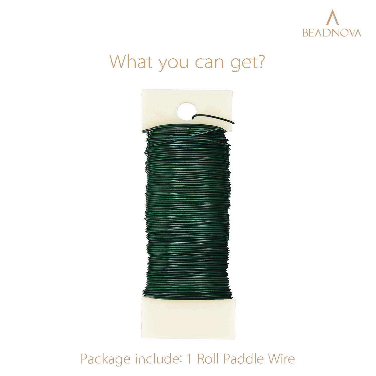 Floral Wire 38 Yards 22 Gauge Paddle Wire for Wreath Making Craft Florist Floral Flower Arrangements Garland