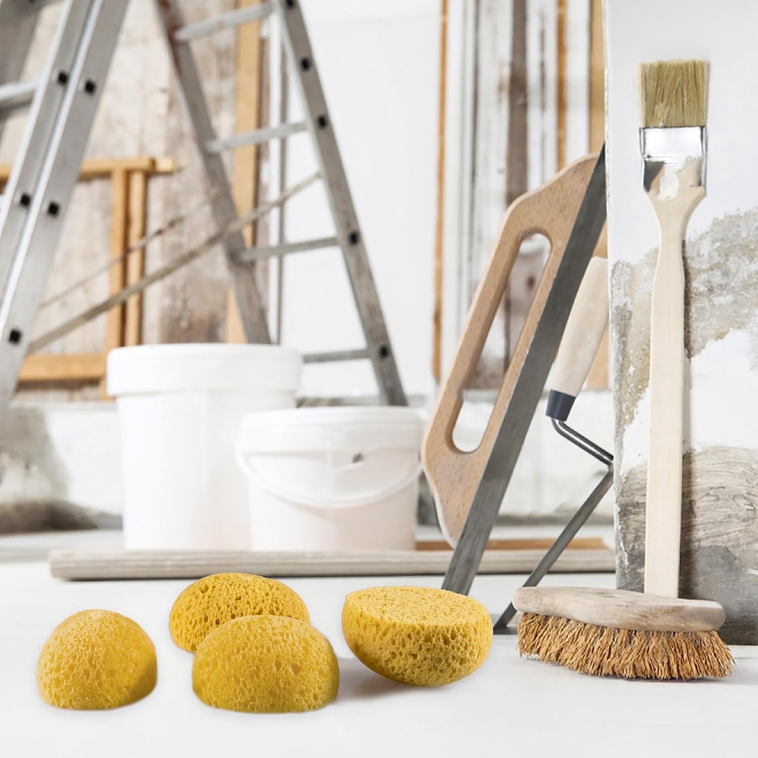 2PCS Knockdown Texture Sponge - Drywall Repair Texture Spray Drywall Texture Patch Sponge for Painting Ceiling Wall Knock Down Texture Tool Paint Sponge