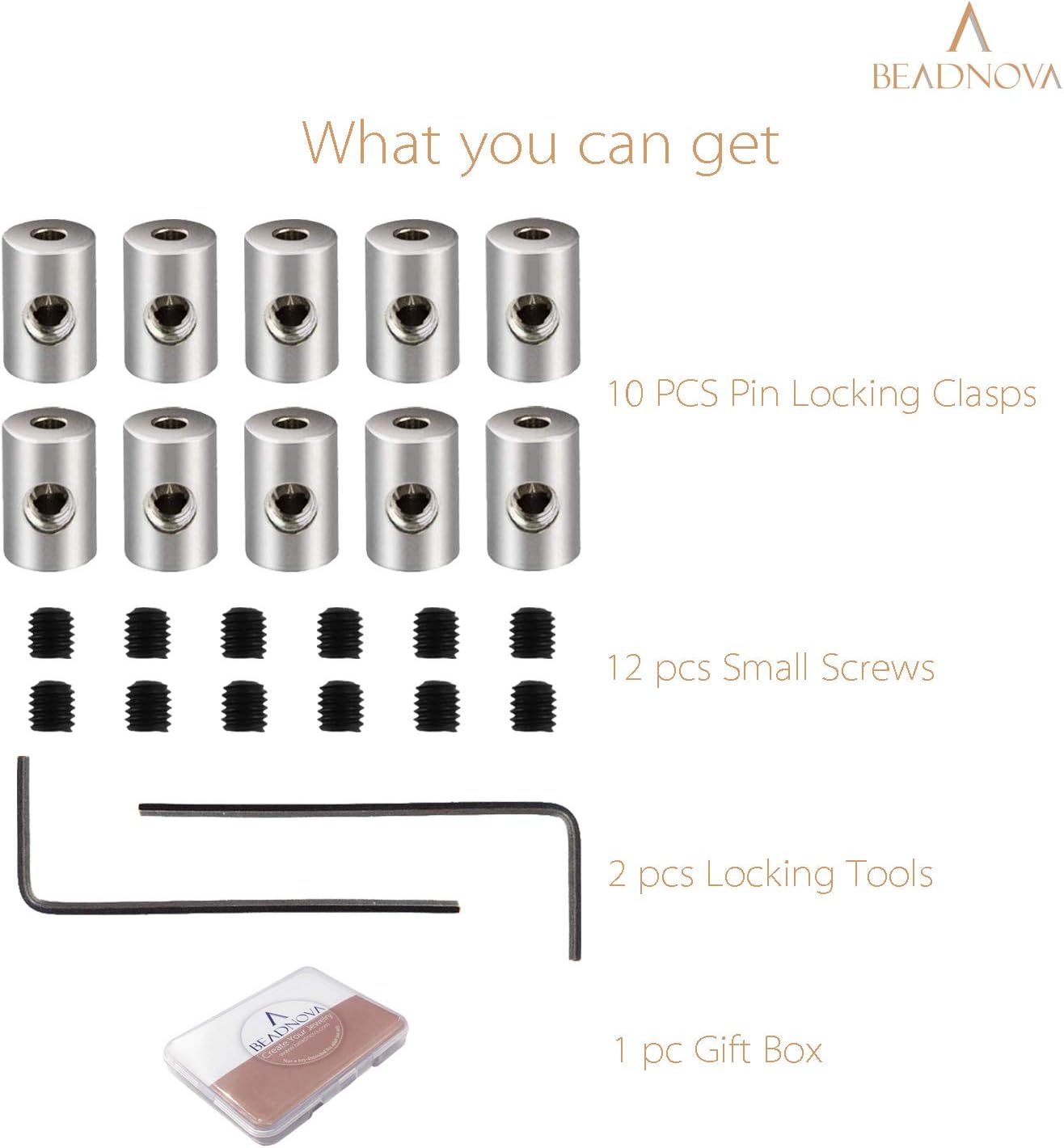 Pin Locking Backs Pin Locks Backs Locking Pinbacking Pinback Clasp for Insignia Name Tag Landyards Badge 10pcs, Allen Wrench Included