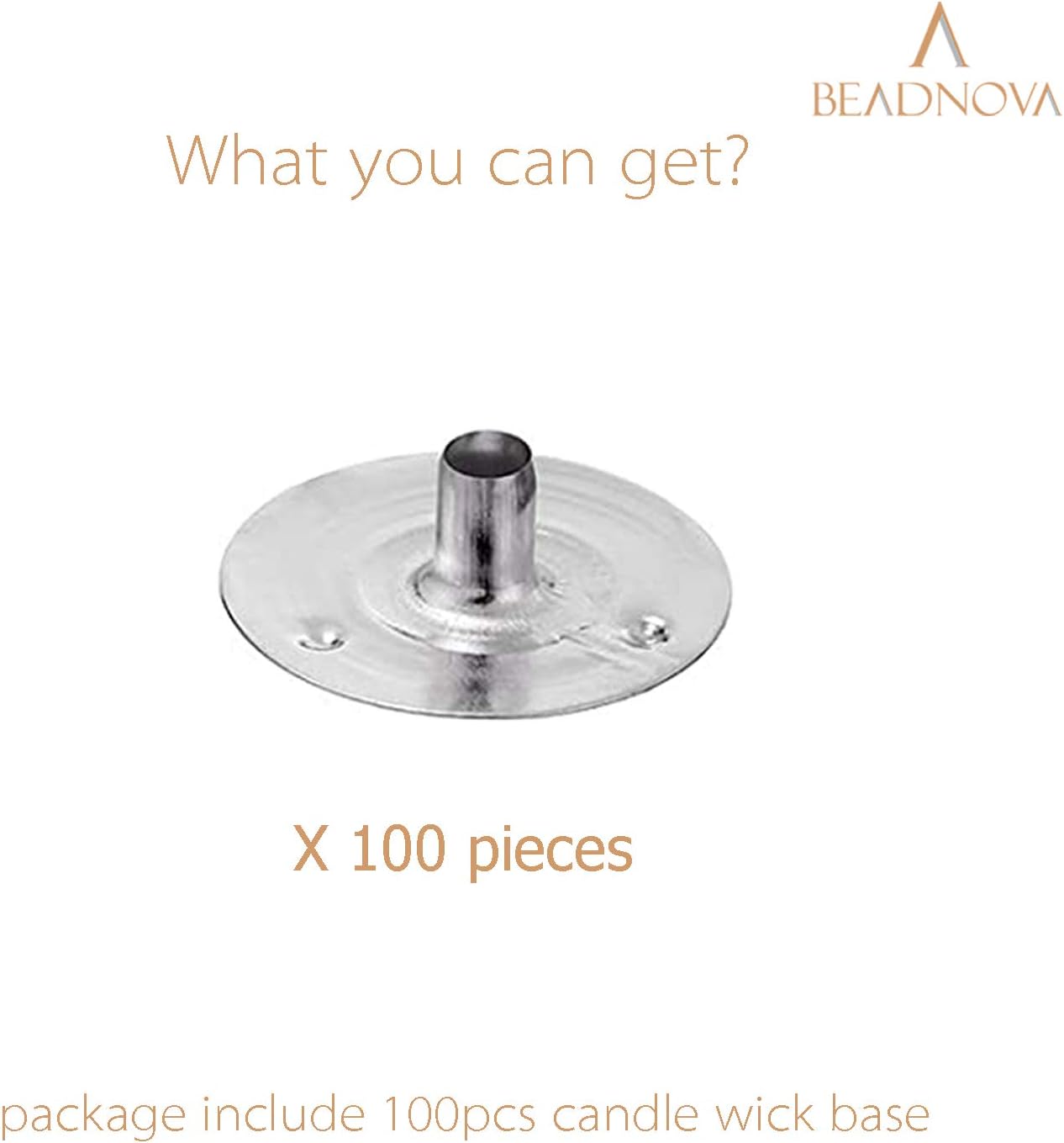 Candle Wick Base 100pcs Candle Wick Cilps Sustainer Tabs for DIY and Making 12.5mm/ 0.5inch