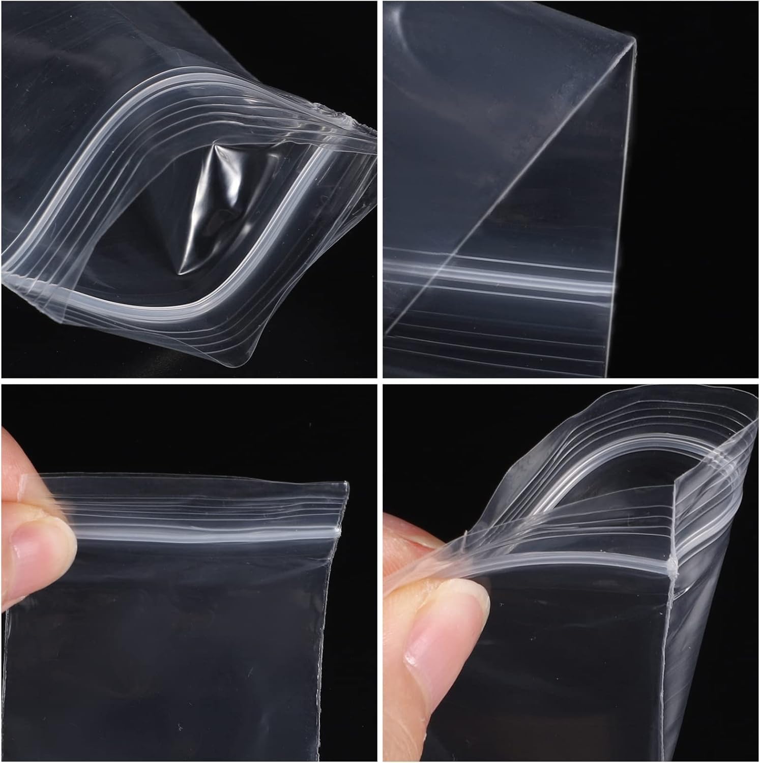 100 PCS Small Plastic Bags, 2" x 2.76" Resealable Zipper Poly Bags Mini Plastic Bags Clear Small Jewelry Bags for Jewelry, Screws, Storage