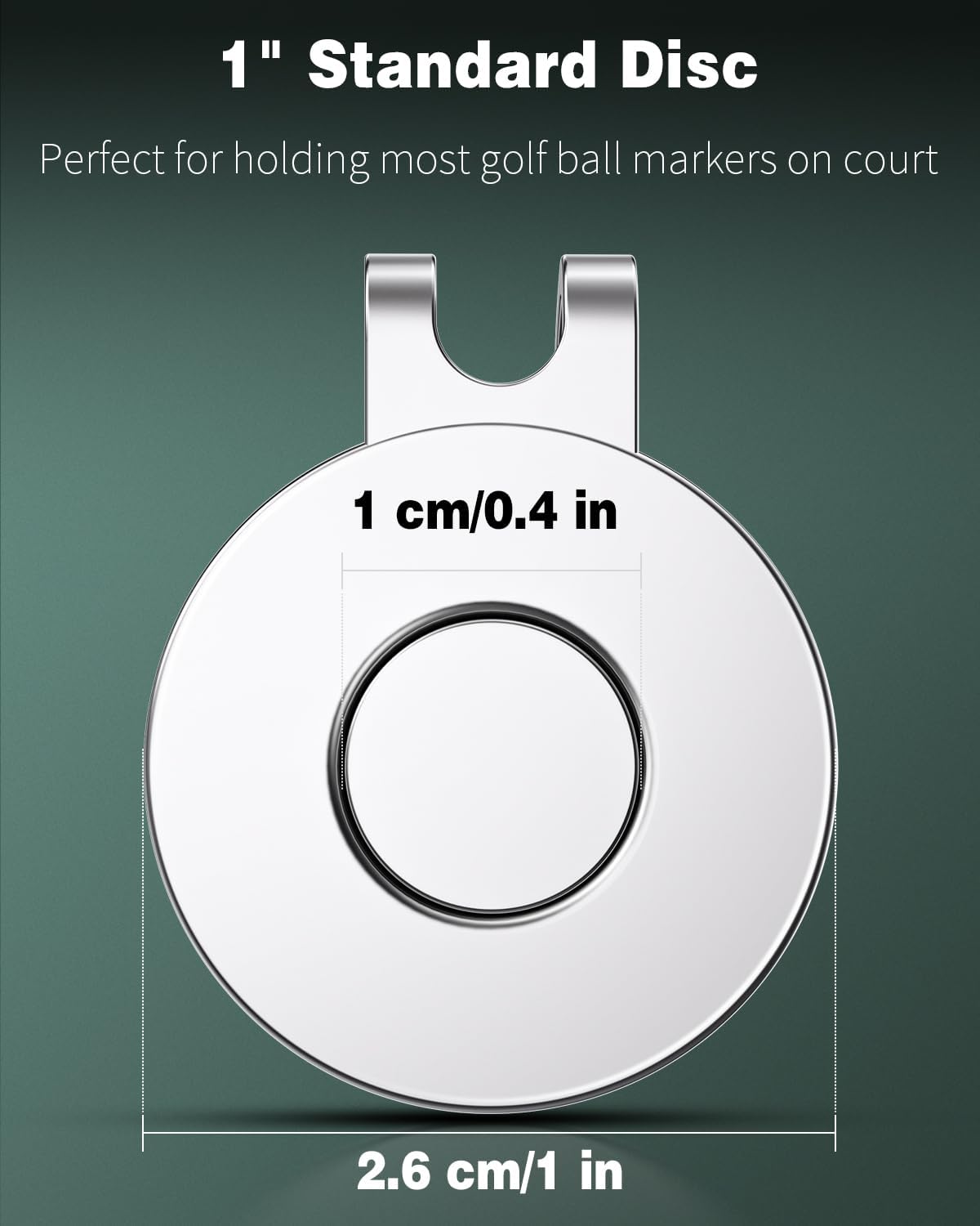 Golf Hat Clips Magnetic Golf Ball Marker Holders for Golf Hats Caps Pants Gloves Bags Visors Belts Nickel-Plated Alloy Clips for Metal Golf Ball Markers Ball Marker Not Included