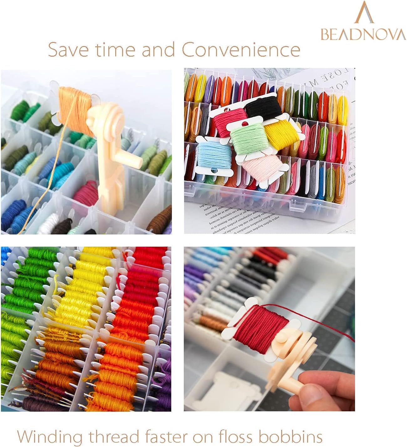 Floss Bobbin Winder Embroidery Thread Floss Winder for Cross Stitch Thread Embroidery Crafting Sewing DIY