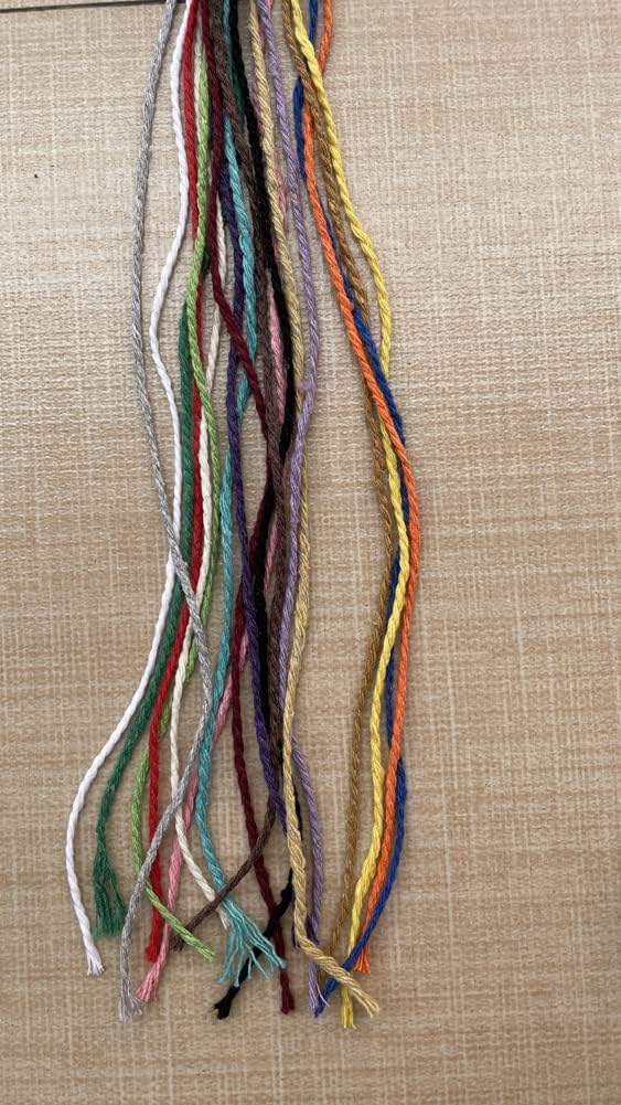 109 Yards/1.5mm/35 Colors Optional Cotton Baker Twine DIY Craft Macramé Natural Cotton Rope Craft Making Knitting String Rope DIY Wedding Decor Supply Christmas Wrapping Yellow