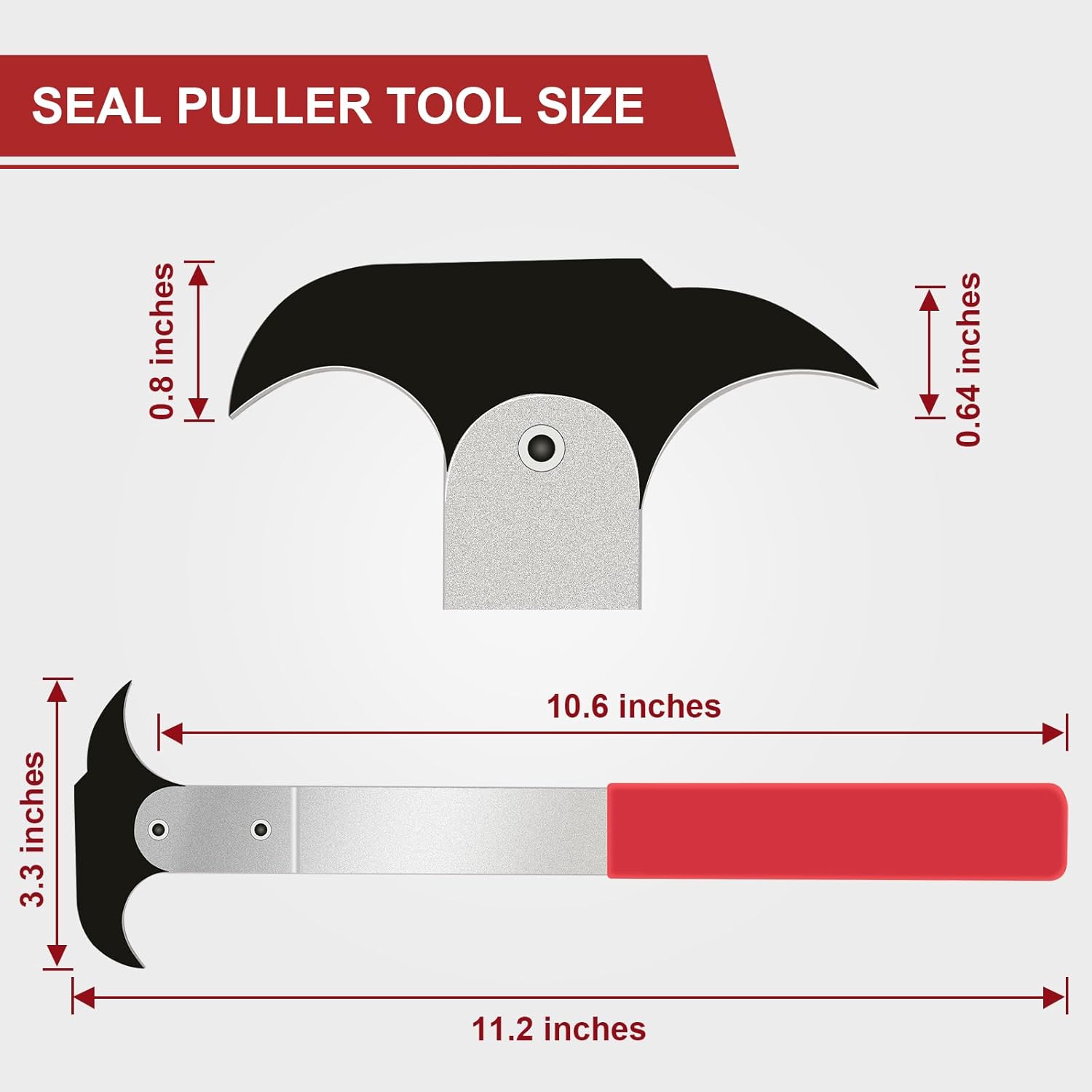 Seal Puller, 3rd Generation Oil Seal Removal Tool with 30% Thicker Dual Hook Tips and Heat-Treated Steel, Seal Puller Tool Perfect for Car, SUV, Light Truck and Machine Repair