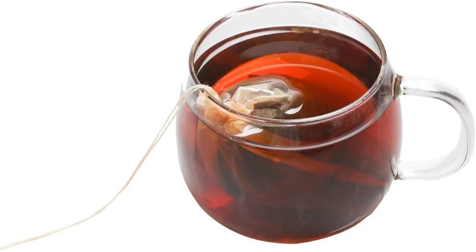 Tea Filter bags, safe and natural material, disposable tea infuser, empty tea bag with drawstring for loose leaf tea, set of 100 3.15 x 3.94 inch White