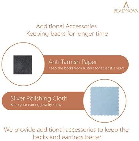 Earring Backs Replacements Earring Backing Silver Plated Pierced Hypoallergenic Ear Stud Backs Stoppers Safety Bullet Clutch Earstud Backings with Pad for Posts 120pcs