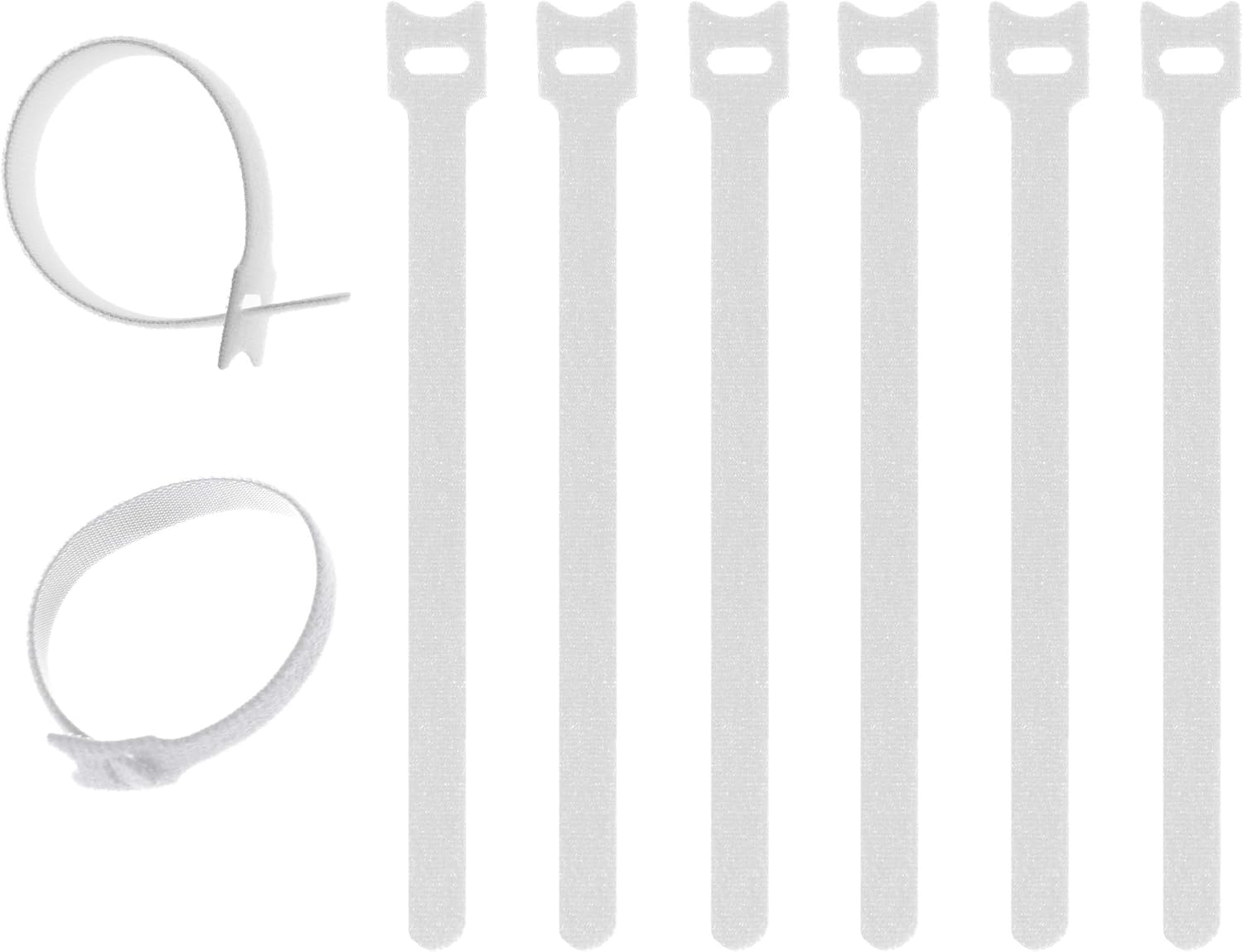 Adjustable Cable Straps Cable Ties Adjustable Cord Wire Organizer for Cord Management 8 Inches, 60 Pieces, White