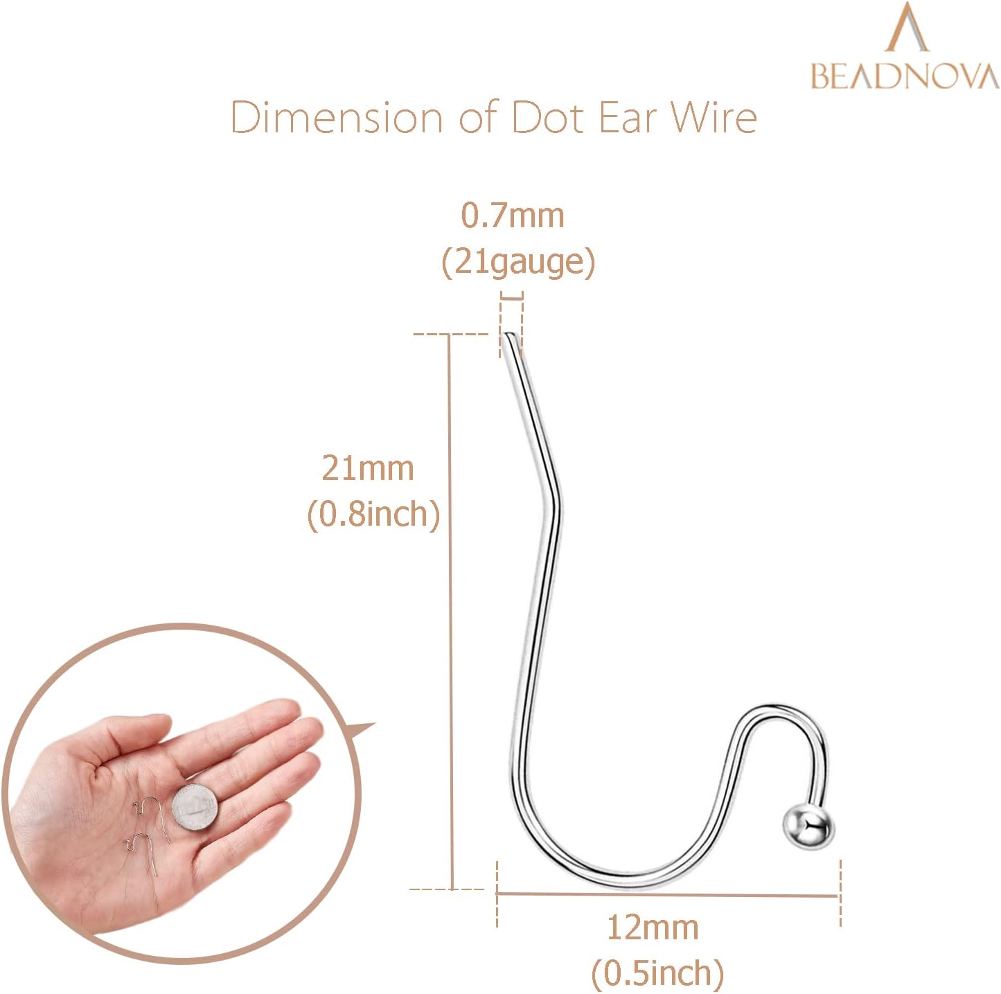 Earring Hooks 100pcs Mix Color Ball Dot Ear Wire with Rubber Backs Earwire for Jewelry Making Earring Supplies 50pcs Ear Wire Each Color and 100pcs Backs, Total 200pcs