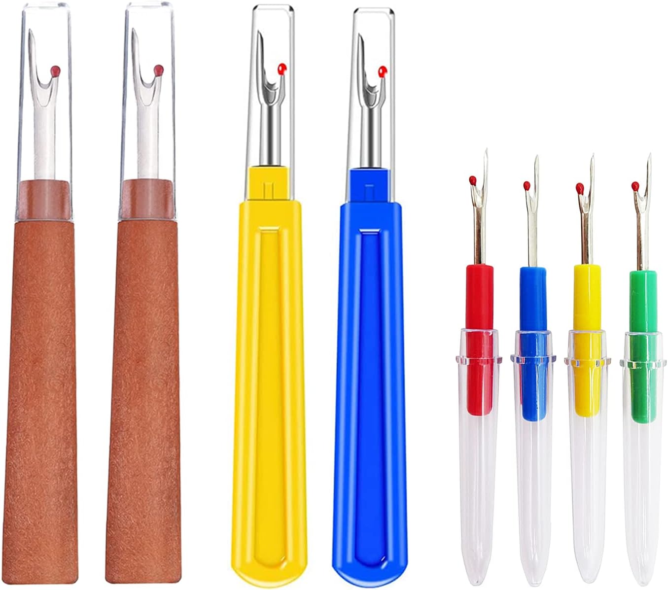 Seam Ripper 8pcs Thread Cutter Stitch Remover Small and Large Thread Remover Stitch Eraser Tag Ripper for Clothes Crafting Embroidery 3 Styles