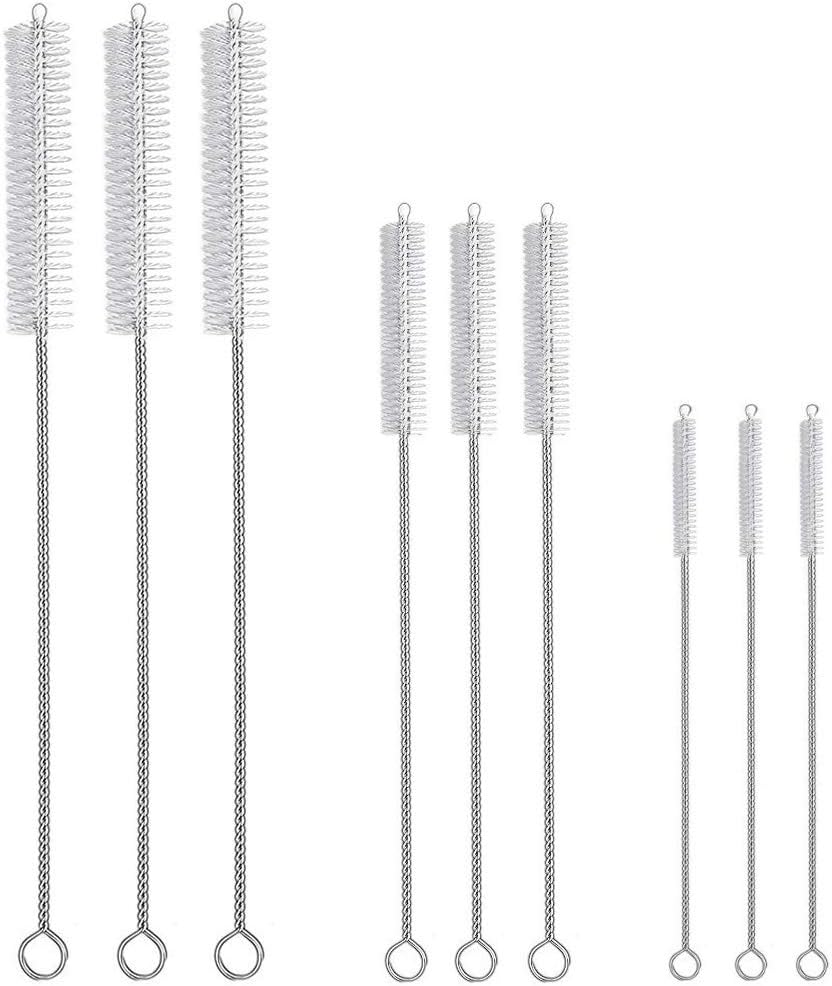 9-Piece Straw Cleaner Brush Kit - for Stanley Mug 40, 30, 20 oz, 3-Size Extra Long Pipe Cleaners, Straw Cleaning Brush for Tumbler, Sippy Cup, Bottle and Tube