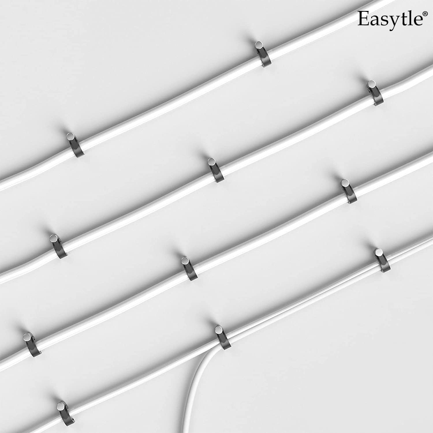 Plastic Cable Clamps Nail in Cable Clips 100 Pcs 10mm Cable Wire Clips Cable Tacks Coax Cable Clips Speaker Wire Clips Cable Nails for Cords Ethernet Cable Clips Black RG6 RG59 CAT6 RJ45