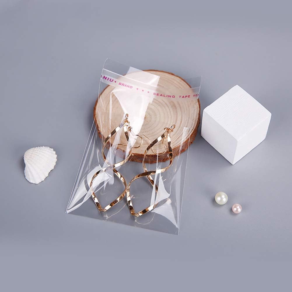 200 Pcs Cellophane Bags 2x3 Inches Self Sealing Cello Bags Small Clear Cookie Bag Adhesive Resealable Plastic Poly Cellophane Treat Bag for Candy Jewelry Gifts Decorative Favor