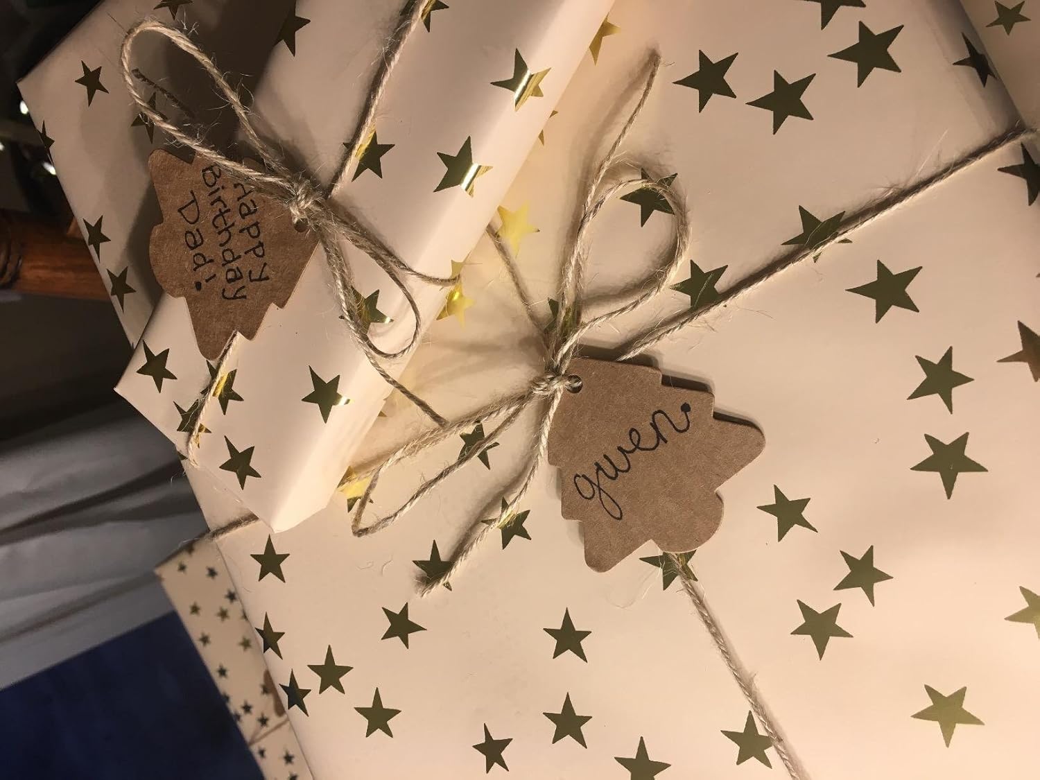Christmas Tree Gift Tags,Gift Wrap Tags,100 Pcs Kraft Paper Gift Tag with String,Blank Craft Gift Tag with Natural Jute Twine String