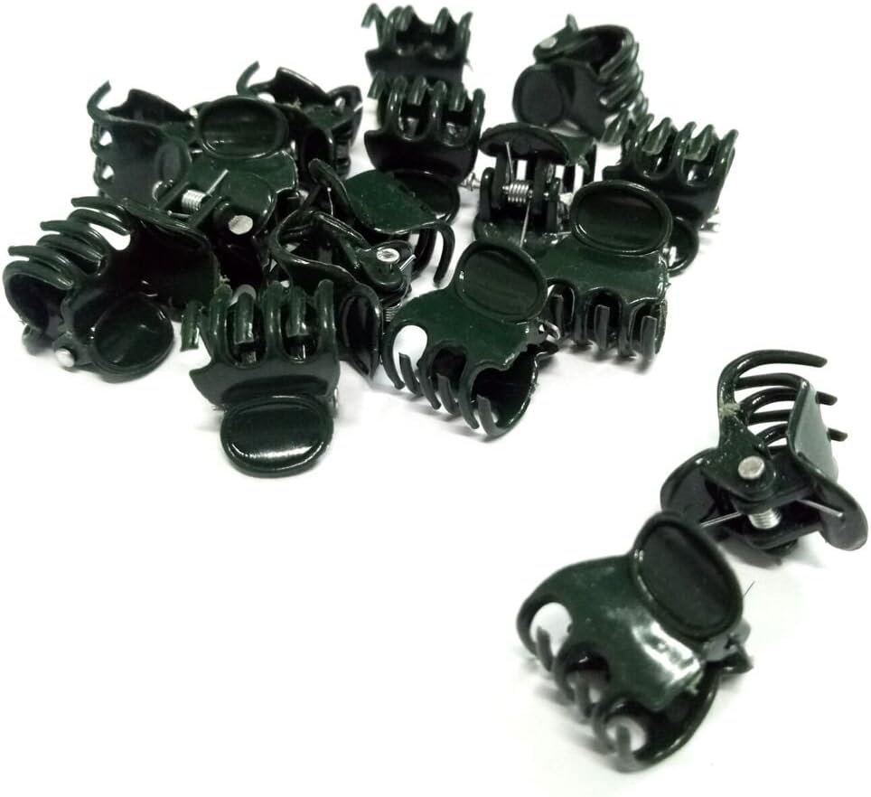 Orchid & Plant Support Clips - 100 Pcs Dark Green Garden Cymbidium Clips to Keep Stems & Vines Upright