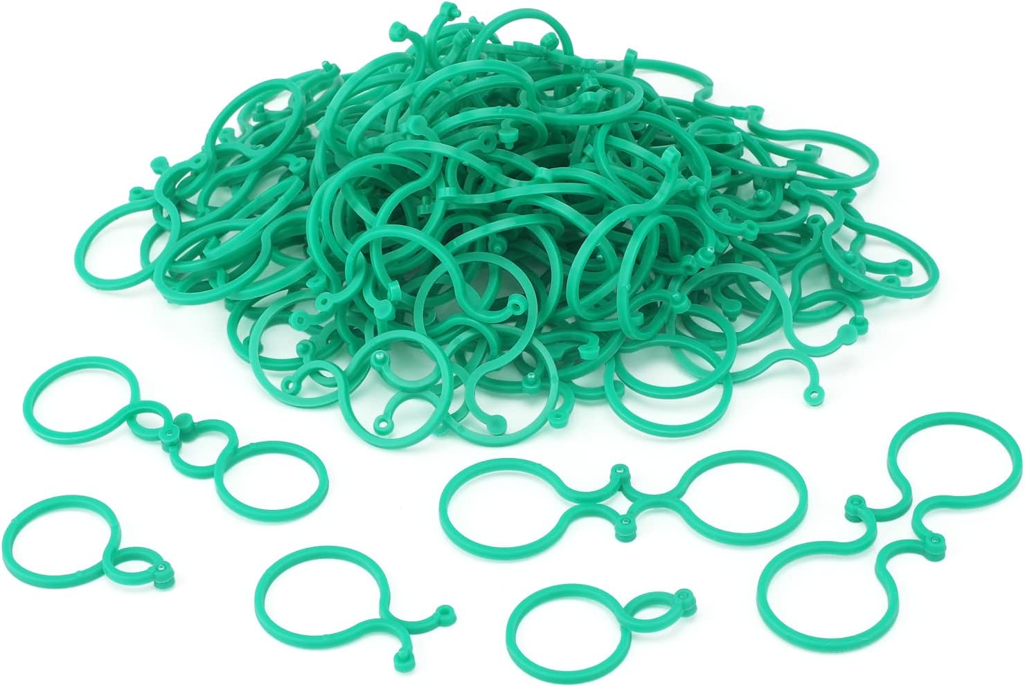 Garden Plant Support Clips 100Pcs Green Tomato Clips Vegetables Vine Flower Clips Garden Clips For Climbing Plants, Securing Plants