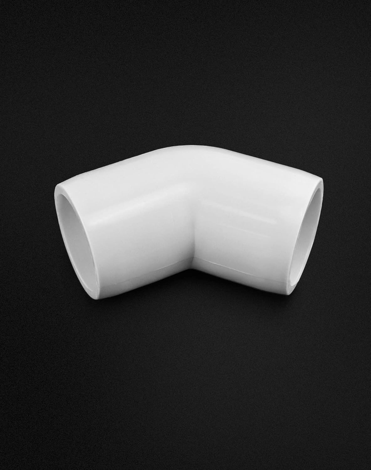 1/2" 45 Degree Elbow PVC Fitting, 2 Way, 10 Pack, Furniture Grade, for Building Furniture and PVC Structures, White