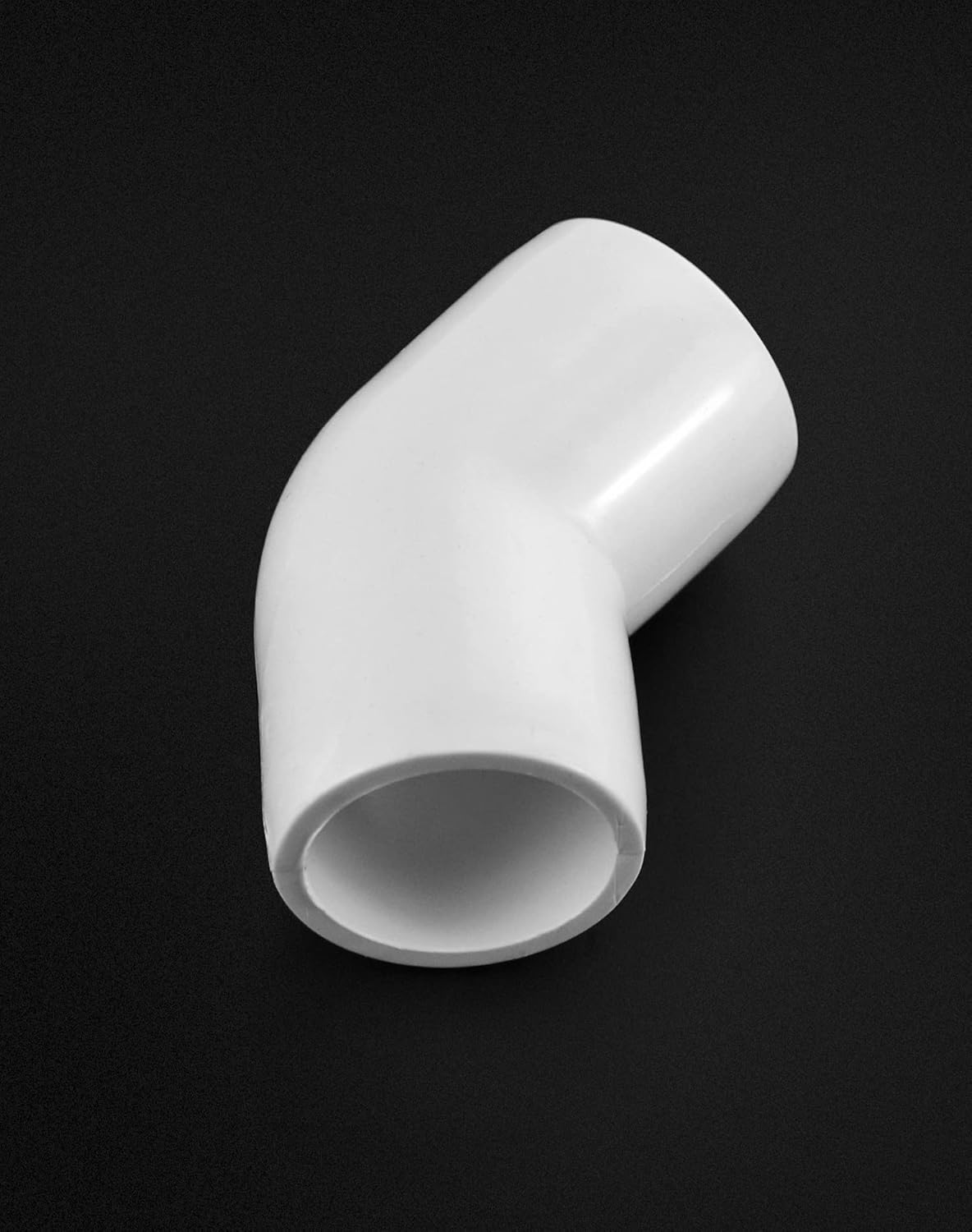 1/2" 45 Degree Elbow PVC Fitting, 2 Way, 10 Pack, Furniture Grade, for Building Furniture and PVC Structures, White