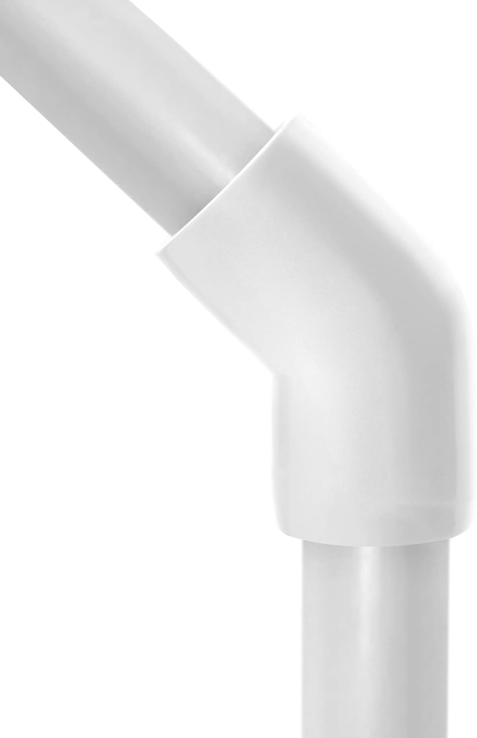 1/2" 45 Degree Elbow PVC Fitting, 2 Way, 10 Pack, Furniture Grade, for Building Furniture and PVC Structures, White