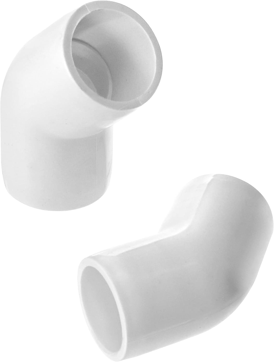 1/2" 45 Degree Elbow PVC Fitting, 2 Way, 10 Pack, Furniture Grade, for Building Furniture and PVC Structures, White