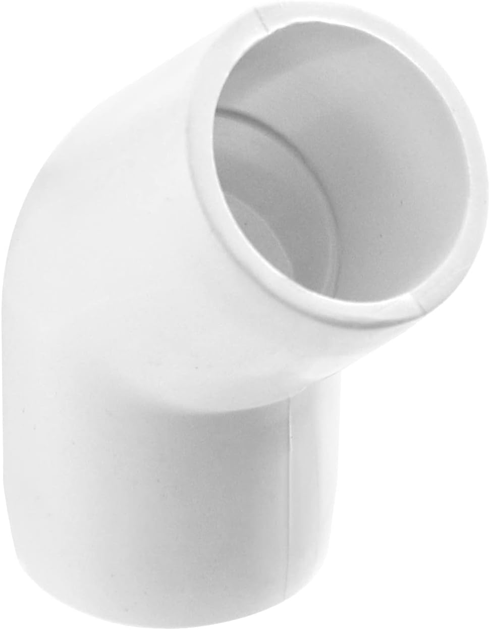 1/2" 45 Degree Elbow PVC Fitting, 2 Way, 10 Pack, Furniture Grade, for Building Furniture and PVC Structures, White
